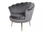 Fotel tapicerowany CAMELLIA 1 VELVET szary elegancki I sklep meblowy MIRAT. styl GLAMOUR