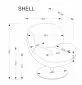 Fotel tapicerowany SHELL szary obracany pluszowy I sklep meblowy MIRAT.
