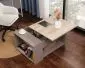 Ława DROP 80x60 dąb/beżowa I sklep meblowy MIRAT. styl GLAMOUR, PASTELE