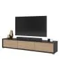 Szafka RTV FRIDA 3K 180cm antracyt/dąb olejowany wisząca I sklep meblowy MIRAT. styl LOFT