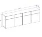 Komoda CROSS 4D4S 225cm congo/czarna z szufladami I sklep meblowy MIRAT.