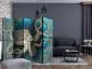 Parawan dwustronny Orient 225x172 cm 5-częściowy szary | MIRAT.