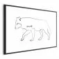 Plakat Wilk 60x40 cm z ramą czarną bez marginesu | MIRAT.