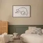 Plakat Kocie sny 42x29,7 cm z ramą czarną z marginesem | MIRAT.