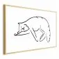 Plakat Kocie sny 42x29,7 cm z ramą złotą z marginesem | MIRAT.