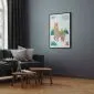 Plakat Niezwykła lama 60x90 cm z ramą czarną z marginesem | MIRAT.