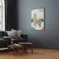 Plakat Niezwykła lama 60x90 cm z ramą złotą bez marginesu | MIRAT.