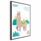 Plakat Niezwykła lama 60x90 cm z ramą czarną z marginesem | MIRAT.