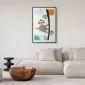 Plakat Wesoły leniwiec 21x30 cm z ramą czarną z marginesem | MIRAT.