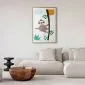 Plakat Wesoły leniwiec 60x90 cm z ramą złotą z marginesem | MIRAT.