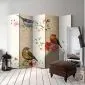 Parawan dwustronny Zwierzęta 225x172 cm 5-częściowy beżowy | MIRAT.