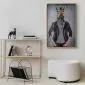 Plakat Zebra Ewa 60x90 cm z ramą złotą bez marginesu | MIRAT.