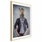 Plakat Zebra Ewa 29,7x42 cm z ramą złotą z marginesem | MIRAT.