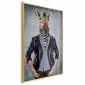 Plakat Zebra Ewa 60x90 cm z ramą złotą bez marginesu | MIRAT.
