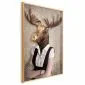 Plakat Łebski łoś 21x30 cm z ramą złotą bez marginesu | MIRAT.