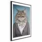 Plakat Pani kot 21x30 cm z ramą czarną z marginesem | MIRAT.