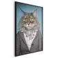 Plakat Pani kot 60x90 cm z ramą czarną bez marginesu | MIRAT.