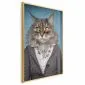 Plakat Pani kot 21x30 cm z ramą złotą bez marginesu | MIRAT.