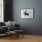 Plakat Kot w koronie 42x29,7 cm z ramą czarną bez marginesu | MIRAT.