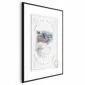 Plakat Kot w okularach 60x90 cm z ramą czarną z marginesem | MIRAT.