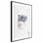 Plakat Kot w okularach 21x30 cm z ramą czarną bez marginesu | MIRAT.