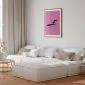 Plakat Mała małpka 60x90 cm z ramą złotą z marginesem | MIRAT.