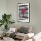 Plakat Flaming 21x30 cm z ramą czarną z marginesem | MIRAT.