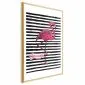 Plakat Flaming 21x30 cm z ramą złotą z marginesem | MIRAT.