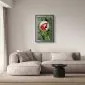 Plakat Papuga w dżungli 60x90 cm z ramą czarną bez marginesu | MIRAT.