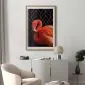 Plakat Flaming solo 21x30 cm z ramą złotą z marginesem | MIRAT.