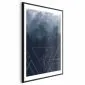 Plakat Geometryczny ptak 40x60 cm z ramą czarną z marginesem | MIRAT.