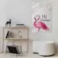 Plakat Hi flamingo 60x90 cm bez ramy bez marginesu | MIRAT.