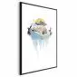 Plakat Niedźwiedź polarny 21x30 cm z ramą czarną z marginesem | MIRAT.