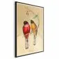Plakat Ptaki na gałązce 40x60 cm z ramą czarną bez marginesu | MIRAT.