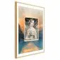 Plakat Retro portret 40x60 cm z ramą złotą z marginesem | MIRAT.