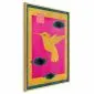 Plakat złotą koliber 40x60 cm z ramą złotą bez marginesu | MIRAT.