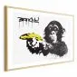 Plakat Bananowy pistolet 30x21 cm z ramą złotą z marginesem | MIRAT.