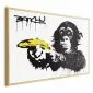 Plakat Bananowy pistolet 30x21 cm z ramą złotą bez marginesu | MIRAT.
