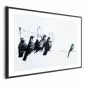 Plakat Ksenofobiczne gołębie 42x29,7 cm z ramą czarną z marginesem | MIRAT.