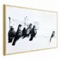 Plakat Ksenofobiczne gołębie 42x29,7 cm z ramą złotą bez marginesu | MIRAT.