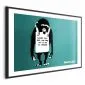 Plakat Zła małpa 42x29,7 cm z ramą czarną z marginesem | MIRAT.