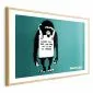 Plakat Zła małpa 30x21 cm z ramą złotą z marginesem | MIRAT.