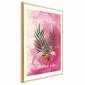 Plakat Summer Vibe 21x30 cm z ramą złotą z marginesem | MIRAT.