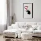 Plakat Love Rat 21x30 cm z ramą czarną z marginesem | MIRAT.