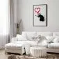 Plakat Love Rat 40x60 cm z ramą czarną bez marginesu | MIRAT.
