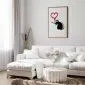 Plakat Love Rat 40x60 cm z ramą złotą z marginesem | MIRAT.