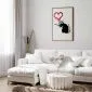 Plakat Love Rat 29,7x42 cm z ramą złotą bez marginesu | MIRAT.