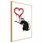 Plakat Love Rat 29,7x42 cm z ramą złotą bez marginesu | MIRAT.