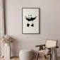 Plakat Panda with Guns 21x30 cm z ramą czarną z marginesem | MIRAT.