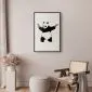 Plakat Panda with Guns 21x30 cm z ramą czarną bez marginesu | MIRAT.